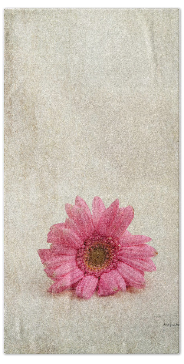 Textures Bath Towel featuring the photograph Single Pink by Randi Grace Nilsberg