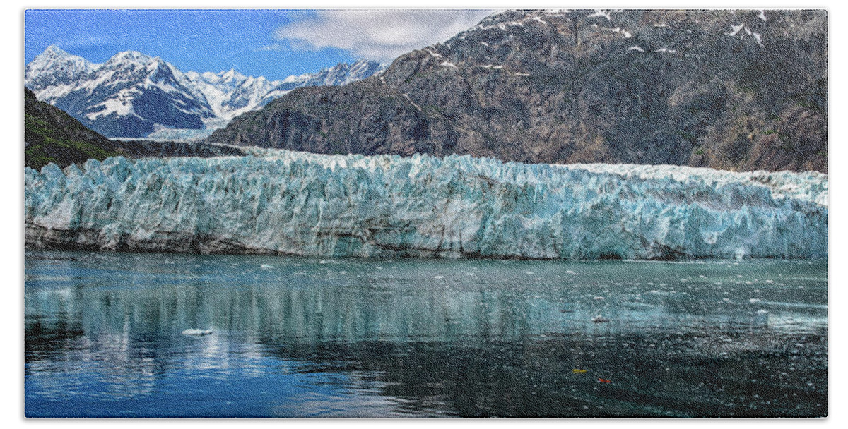Alaska Hand Towel featuring the photograph Size Perspective no Margerie Glacier by John Hight