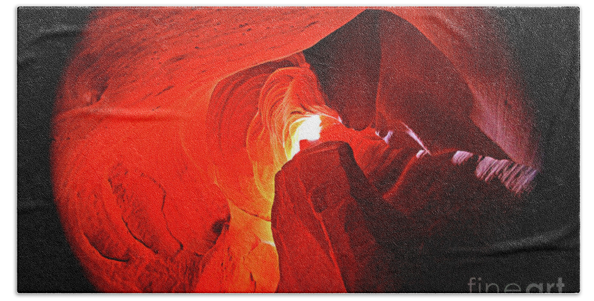  Bath Towel featuring the digital art Slot Canyon 1 by Darcy Dietrich