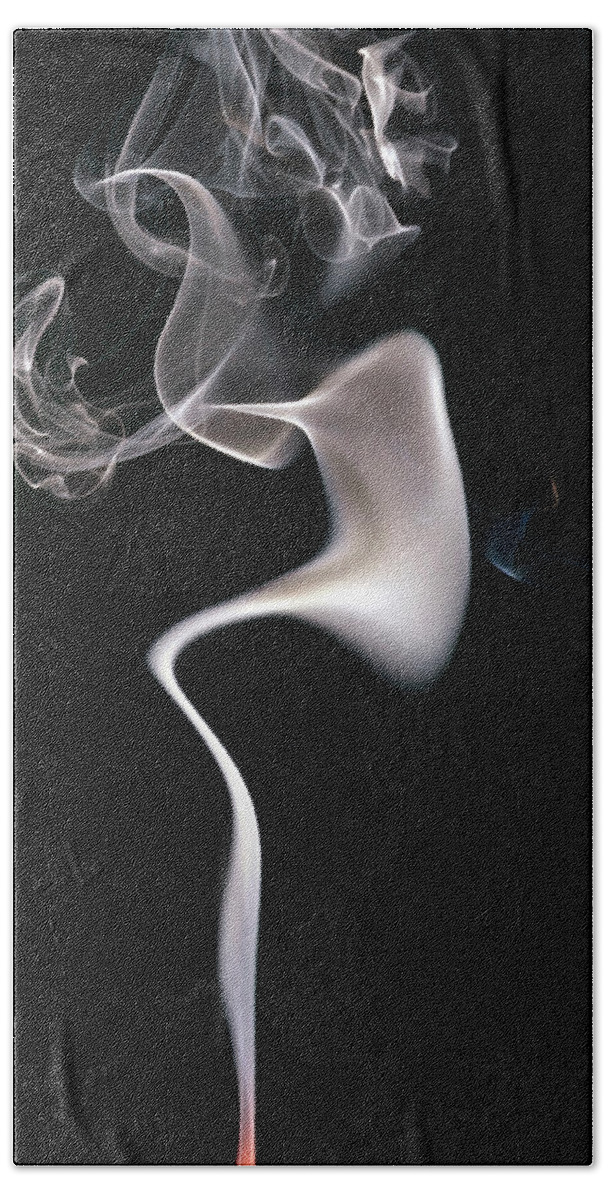 Smoke Hand Towel featuring the photograph Smoke Dance by Christopher Johnson