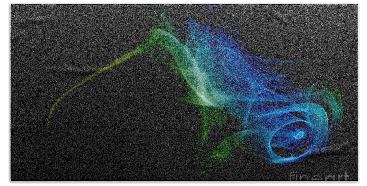 Abstract Hand Towel featuring the photograph smoke VI by Joerg Lingnau