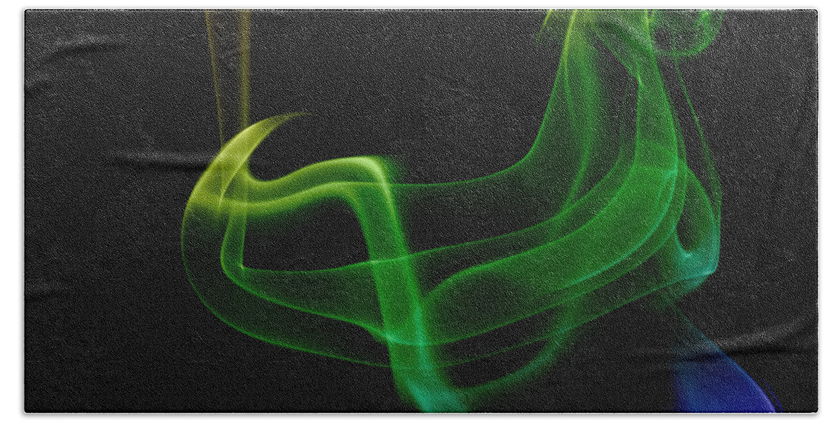 Abstract Hand Towel featuring the photograph smoke XXIV by Joerg Lingnau
