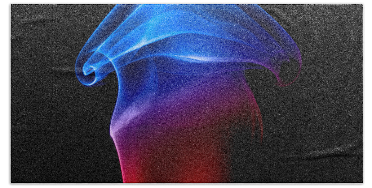 Abstract Bath Towel featuring the photograph smoke XXIX by Joerg Lingnau