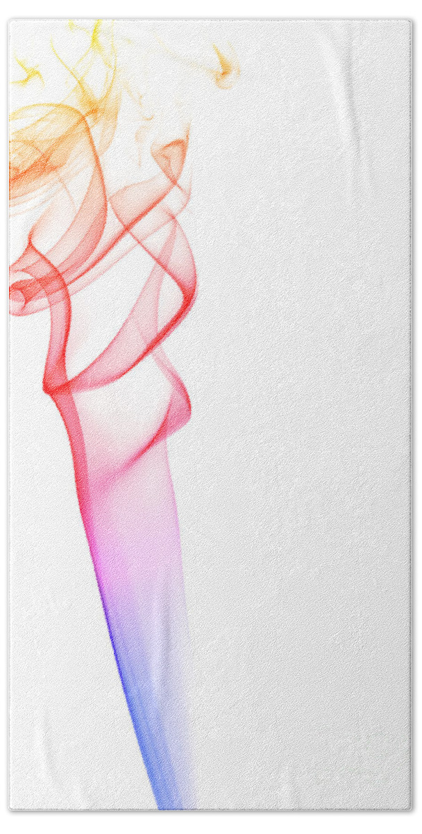 Abstract Hand Towel featuring the photograph smoke XXXV by Joerg Lingnau
