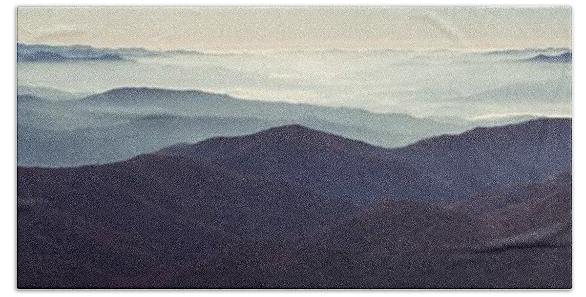 Panorama Hand Towel featuring the photograph Smoky mountains panorama 1 Full by Mati Krimerman