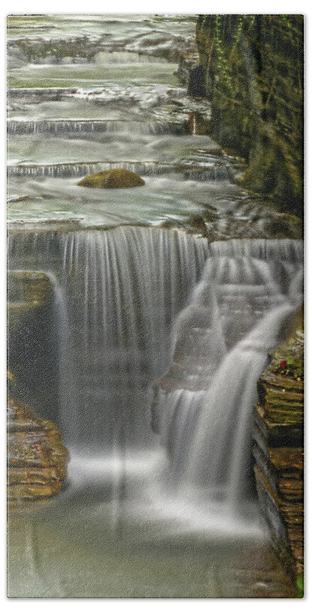 Waterfall Bath Towel featuring the photograph Smooth by Evelina Kremsdorf