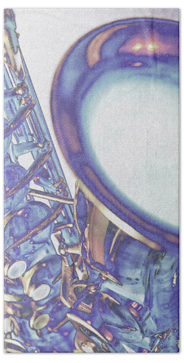 Saxophone Bath Towel featuring the photograph Smooth Sax by Pamela Williams
