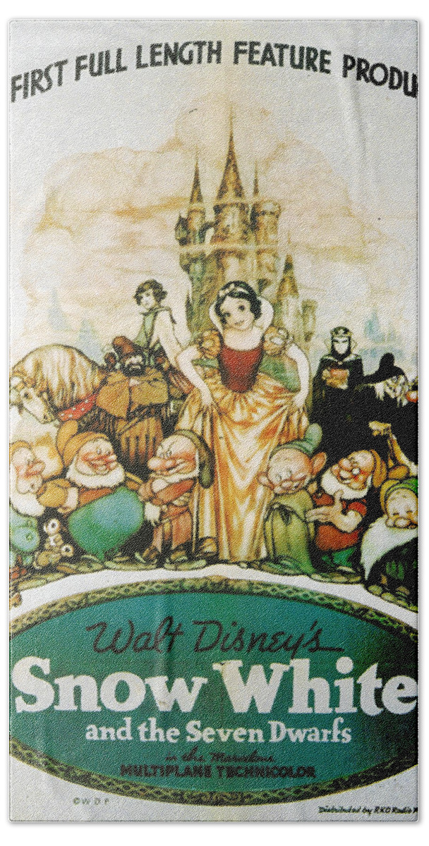 Snow White And The Seven Dwarfs Bath Towel featuring the photograph Snow White and the Seven Dwarfs by Georgia Clare