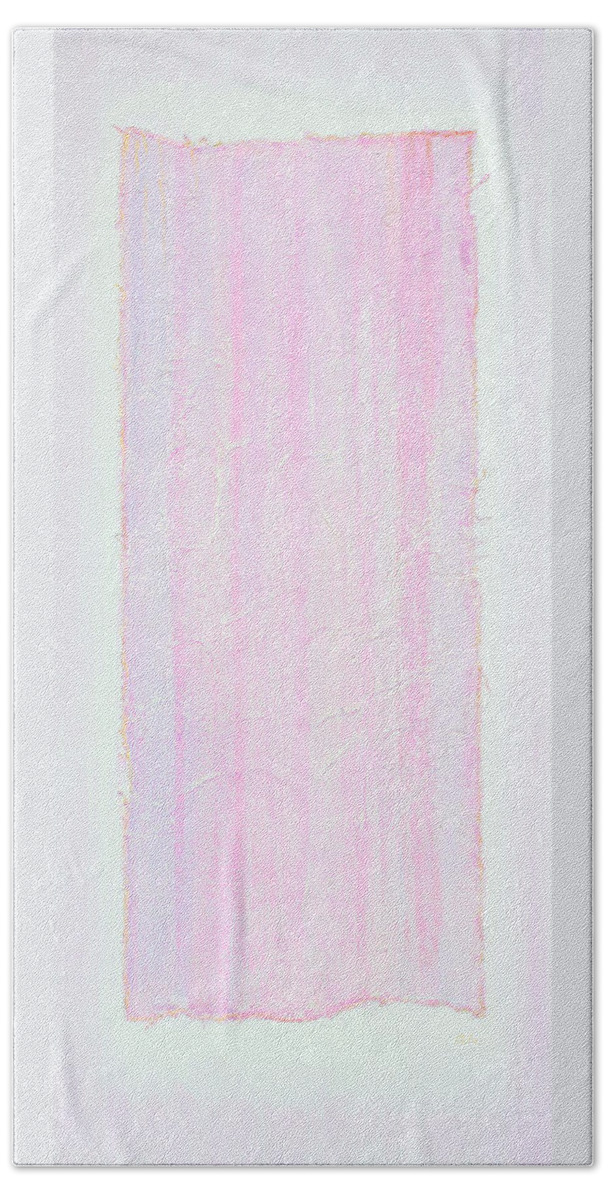 Abstract Painting Bath Towel featuring the painting Soft Purple Essence by Asha Carolyn Young
