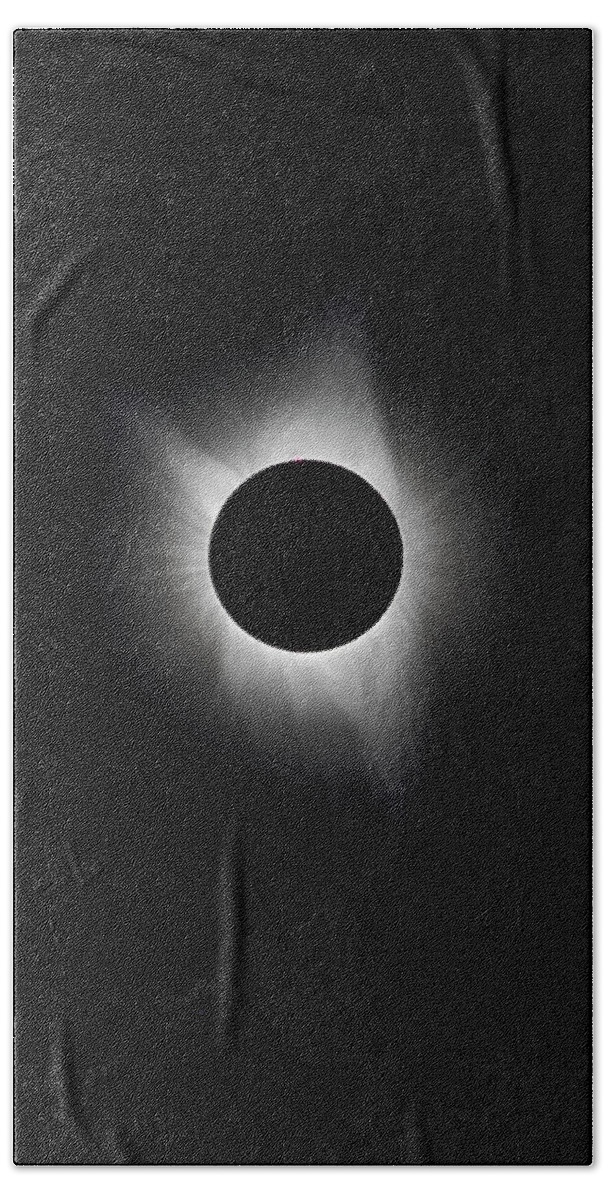 Solar Corona Bath Towel featuring the photograph Solar Corona by Greg Norrell