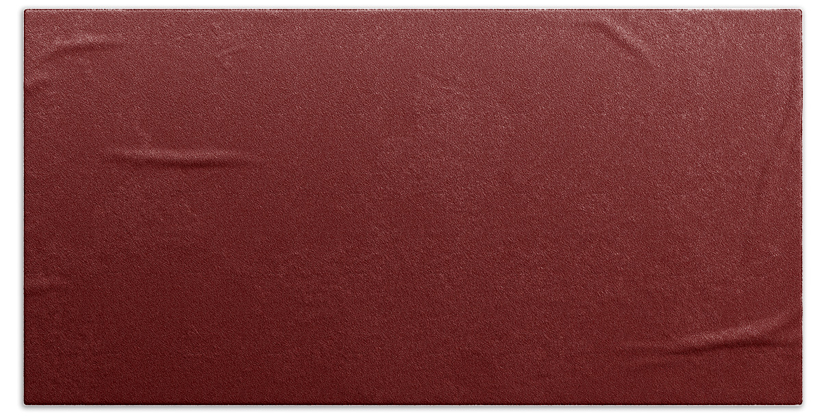 Solid Colors Bath Towel featuring the digital art Solid Deep Burgundy Red by Garaga Designs