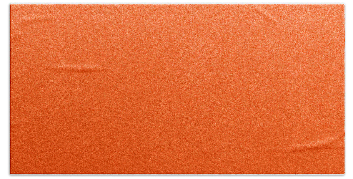Solid Colors Bath Towel featuring the digital art Solid Orange Color Decor by Garaga Designs