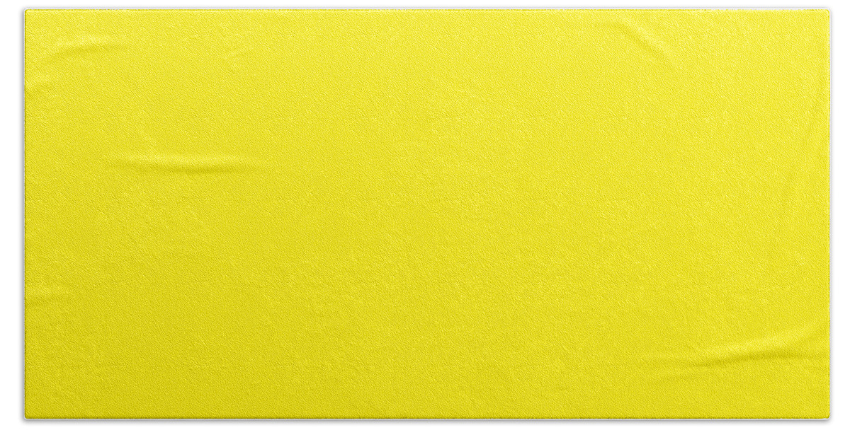 Solid Bath Towel featuring the digital art Solid Plain Yellow by Delynn Addams