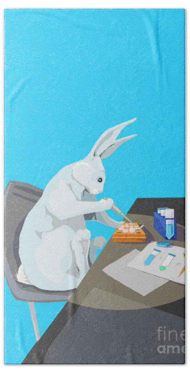 Bunny Bath Towel featuring the digital art Some Bunny Needs Precision by K M Pawelec