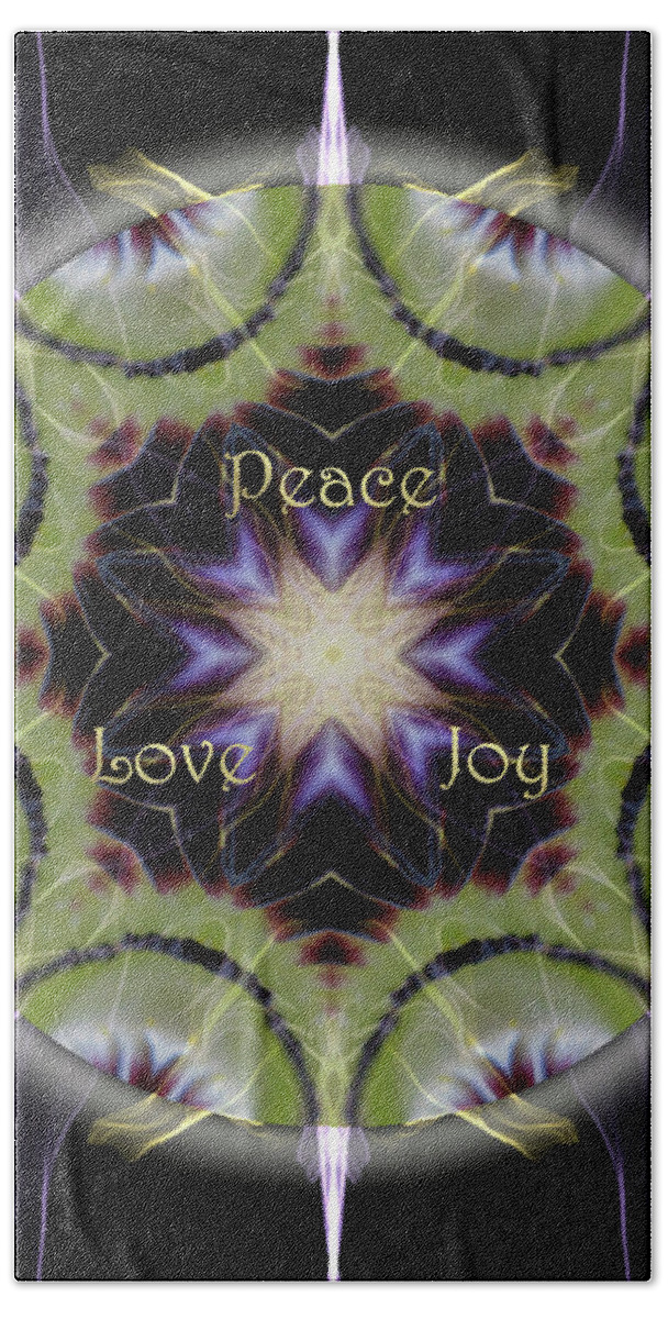 Holiday Hand Towel featuring the digital art Soul Star Holiday Mandala by Alicia Kent