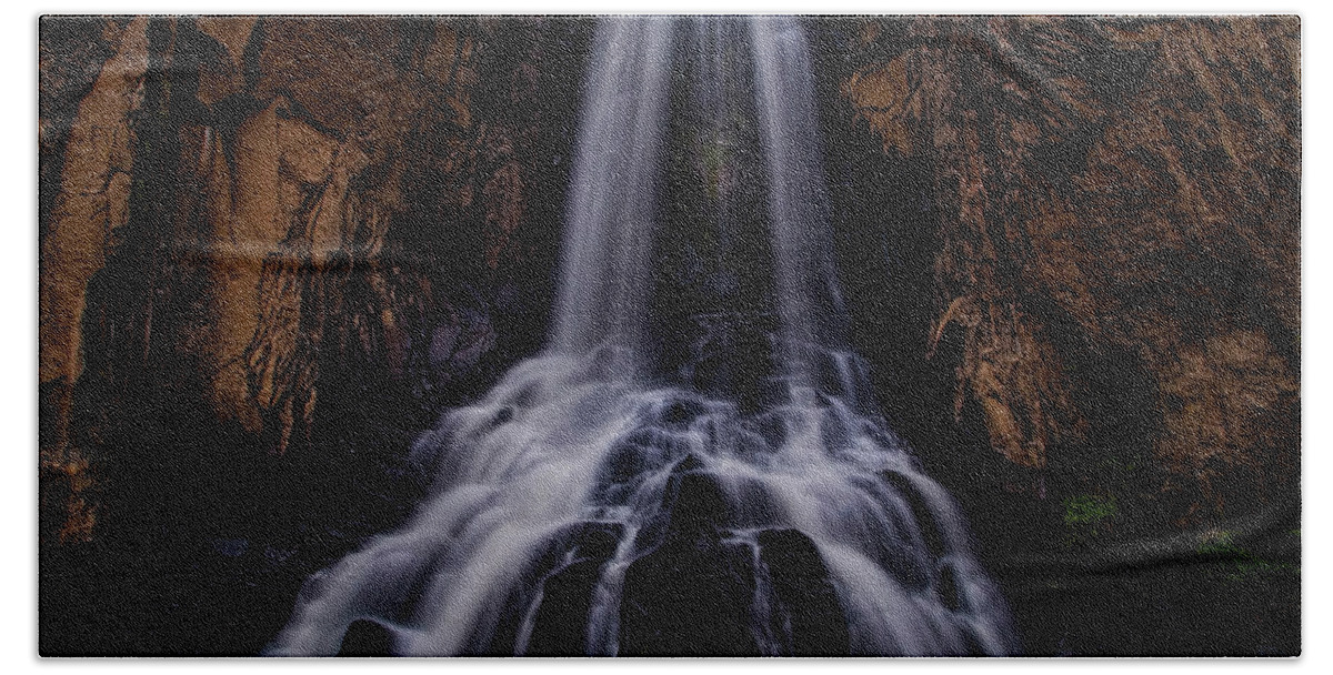 Water Hand Towel featuring the photograph South Clear creek falls by Jeff Niederstadt
