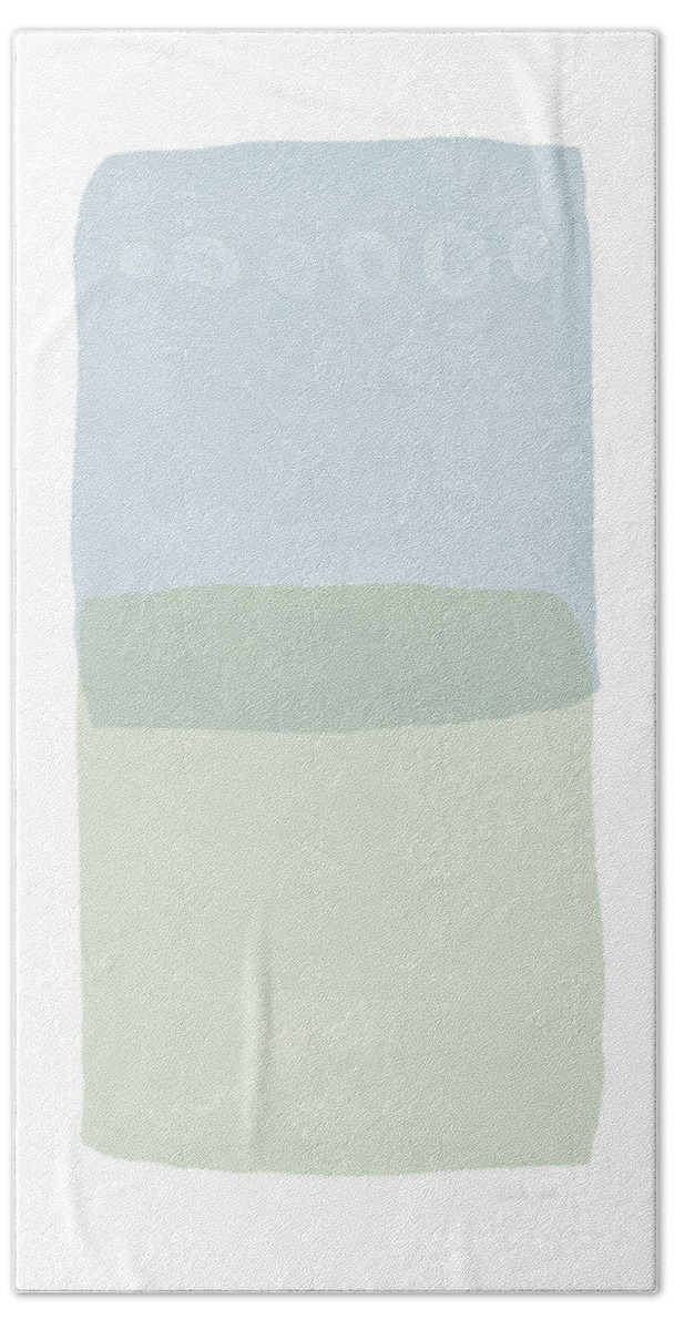 Watercolor Bath Towel featuring the mixed media Spa 1- Art by Linda Woods by Linda Woods