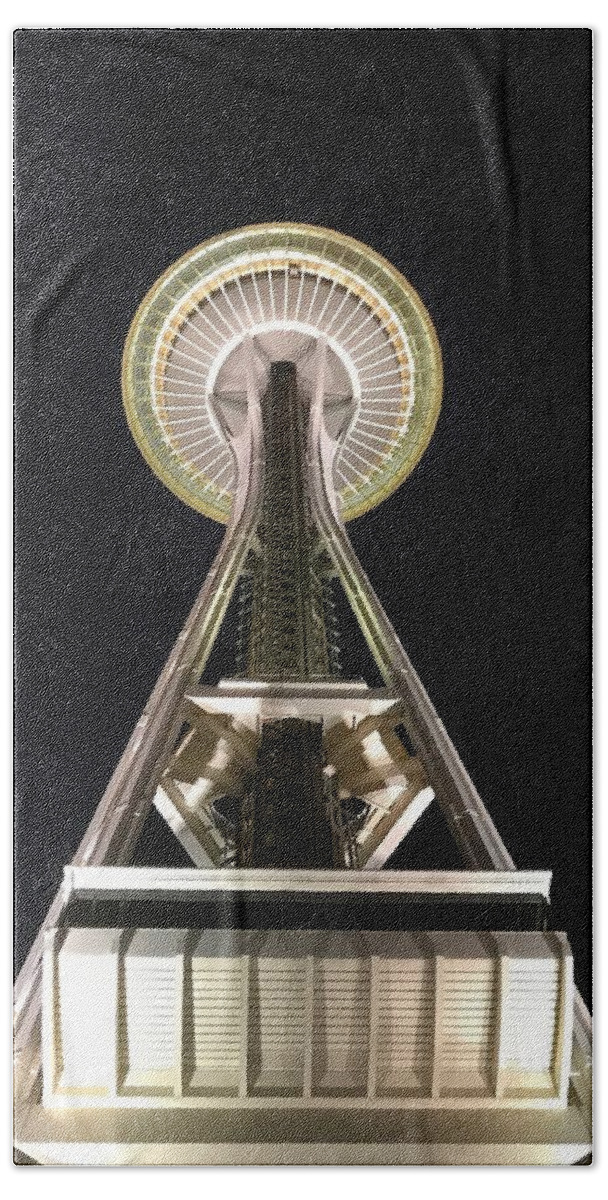 Seattle Hand Towel featuring the photograph Space Needle by Brian Eberly
