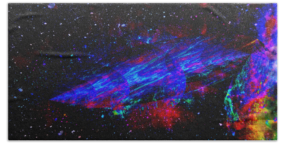Space-time Continuum Bath Towel featuring the painting Space-Time Continuum by Mike Breau