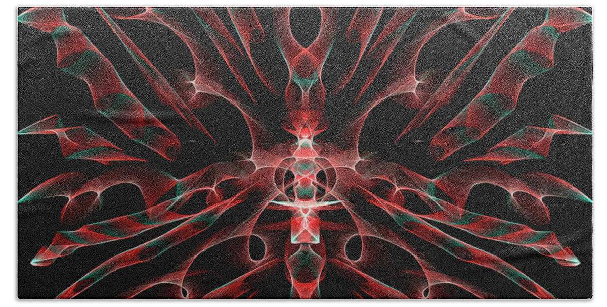 Abstract Bath Towel featuring the digital art Spiritual by DB Hayes