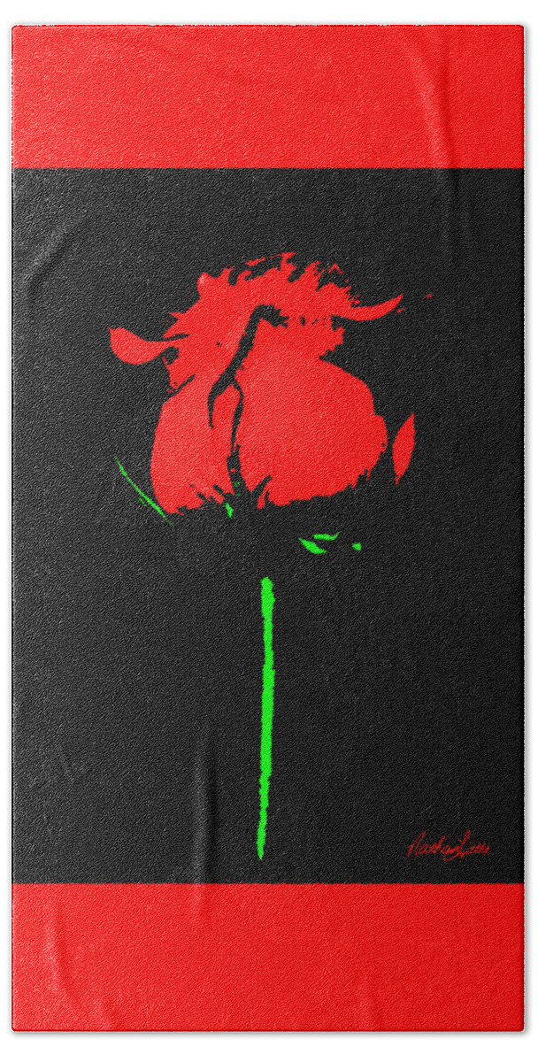 Rose Hand Towel featuring the painting Splash of Ink by Nathan Little