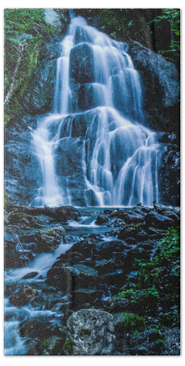 Granville Bath Towel featuring the photograph Spring at Moss Glen falls by Jeff Folger