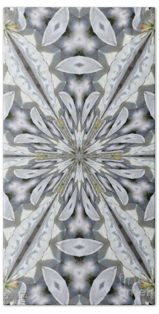 Mccombie Bath Towel featuring the painting Spring Pink Kaleidoscope by J McCombie