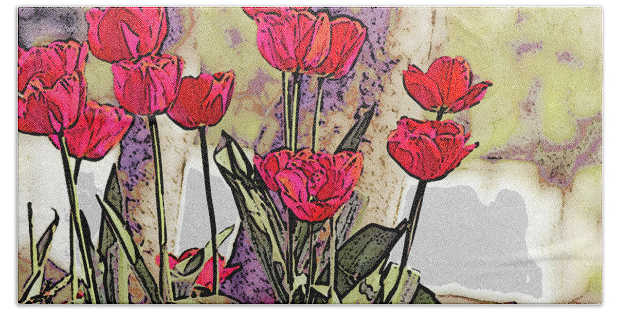 Tulips Hand Towel featuring the photograph Spring Tulips by April Burton