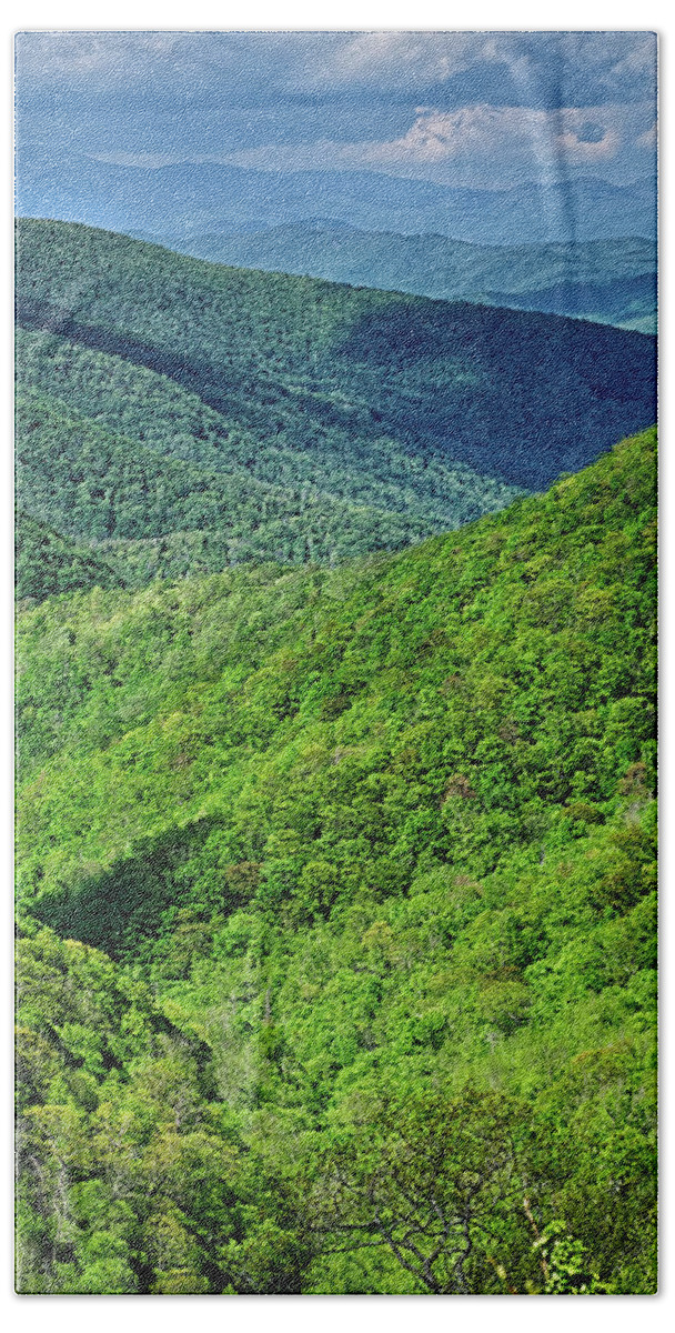 Mountains Hand Towel featuring the photograph Springtime In The Blue Ridge Mountains by Alex Grichenko