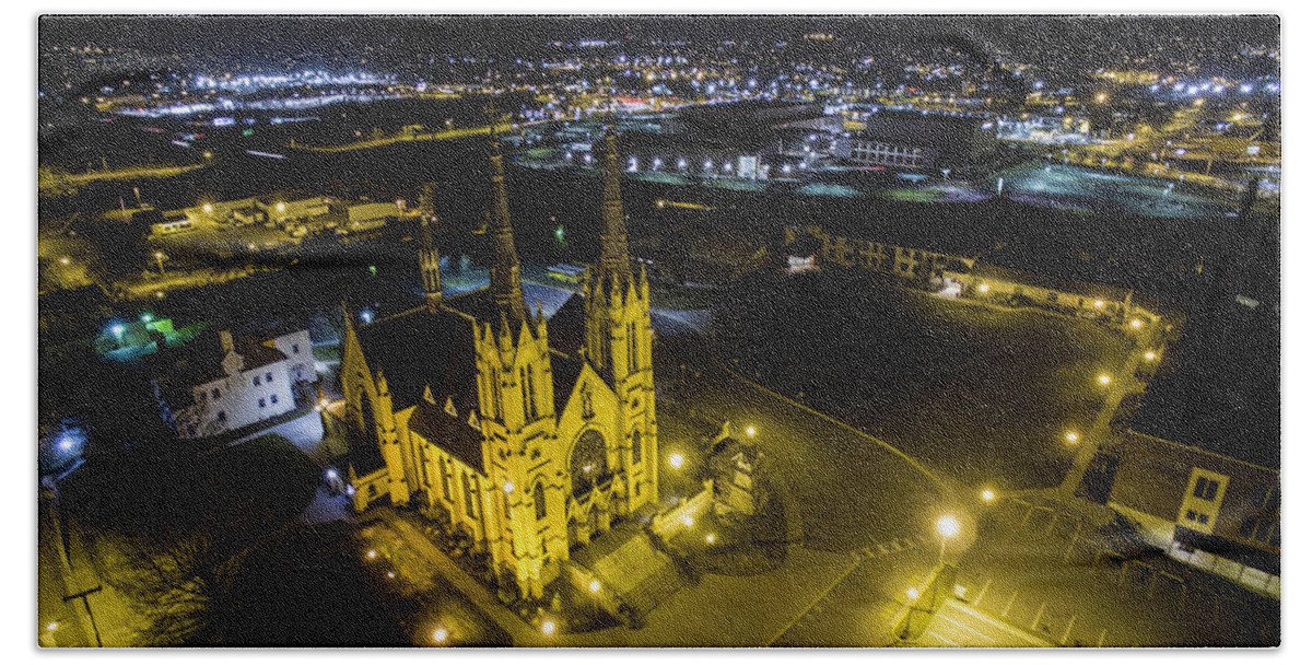 Roanoke Bath Towel featuring the photograph St. Andrew's 3 by Star City SkyCams