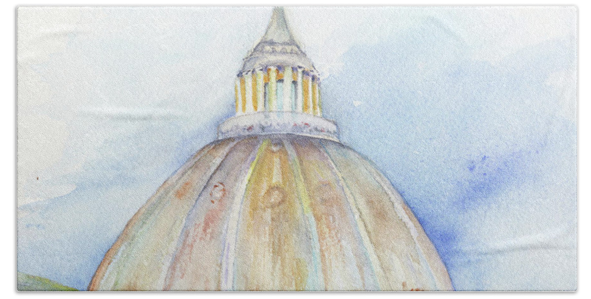 St. Peter's Hand Towel featuring the painting St. Peter's Basilica by Marsha Karle