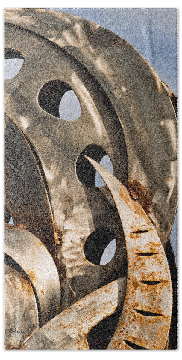 Stainless Bath Sheet featuring the photograph Stainless Abstract II by Christopher Holmes