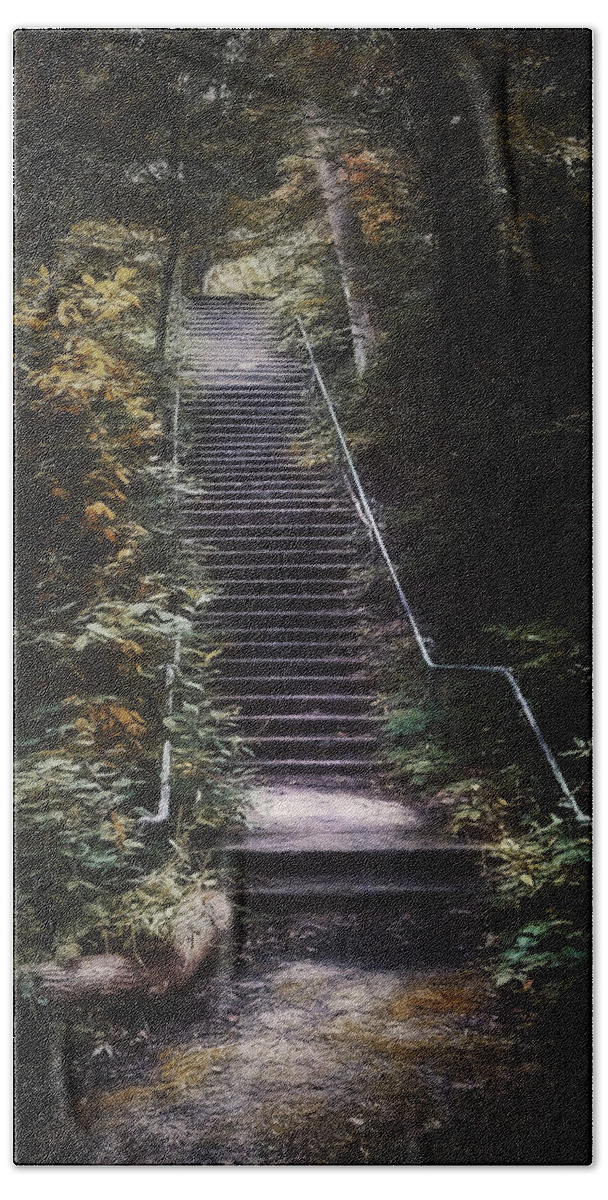 Stairs Bath Towel featuring the photograph Stairway by Scott Norris