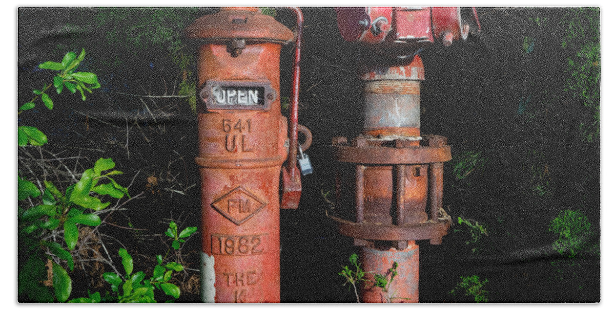 Standpipes Bath Towel featuring the photograph Standpipes by Derek Dean