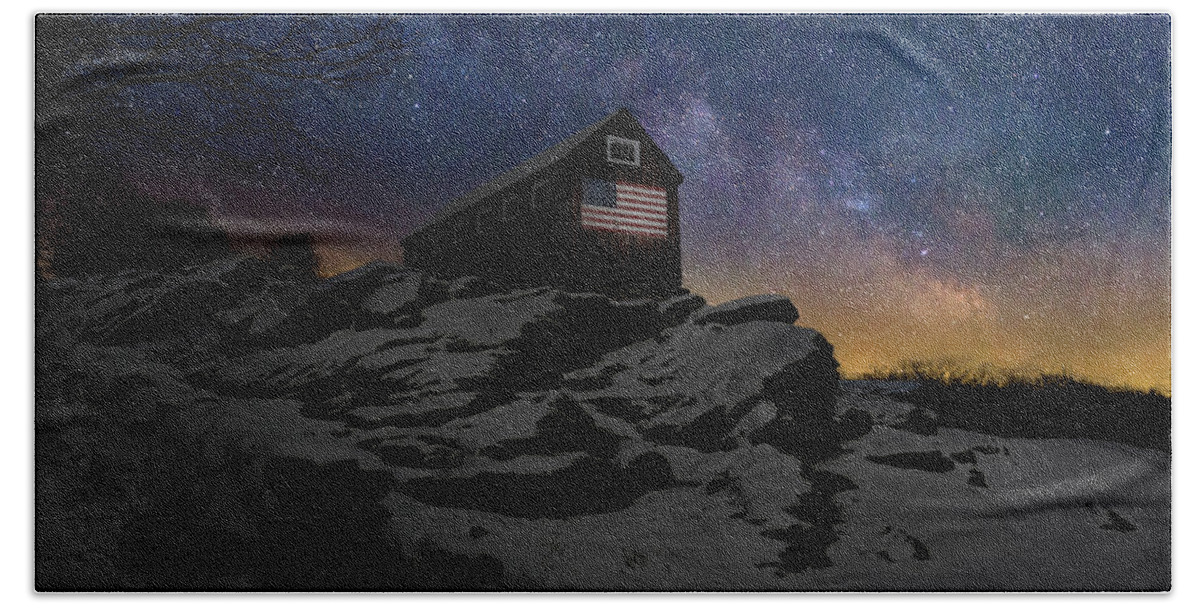 American Flag Hand Towel featuring the photograph Star Spangled Banner by Bill Wakeley