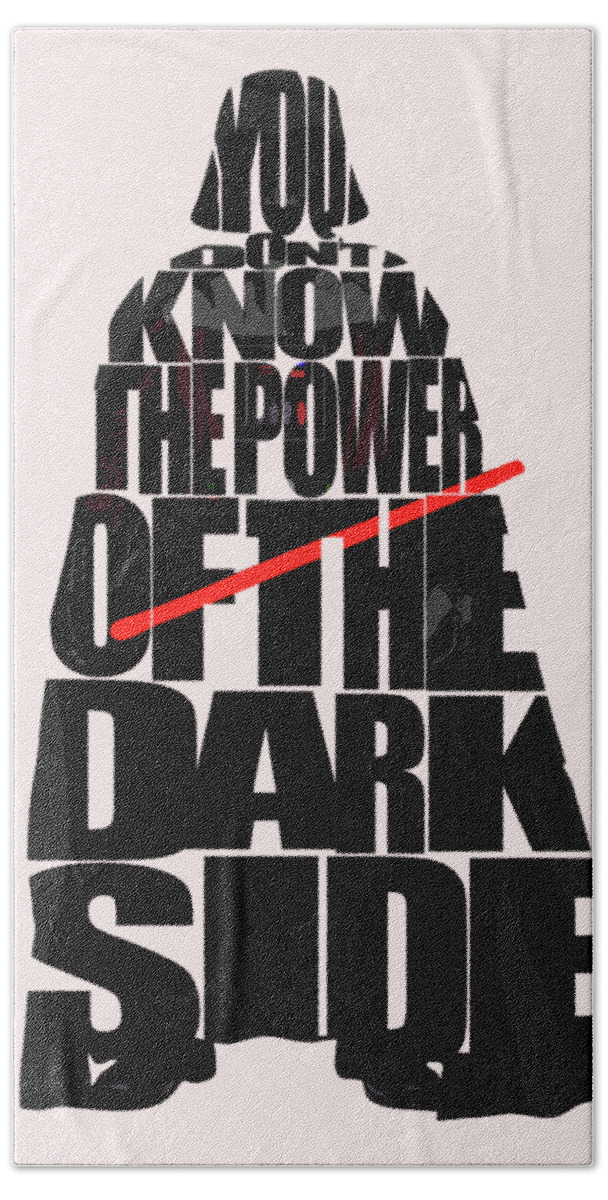 Darth Vader Bath Sheet featuring the digital art Star Wars Inspired Darth Vader Artwork by Inspirowl Design