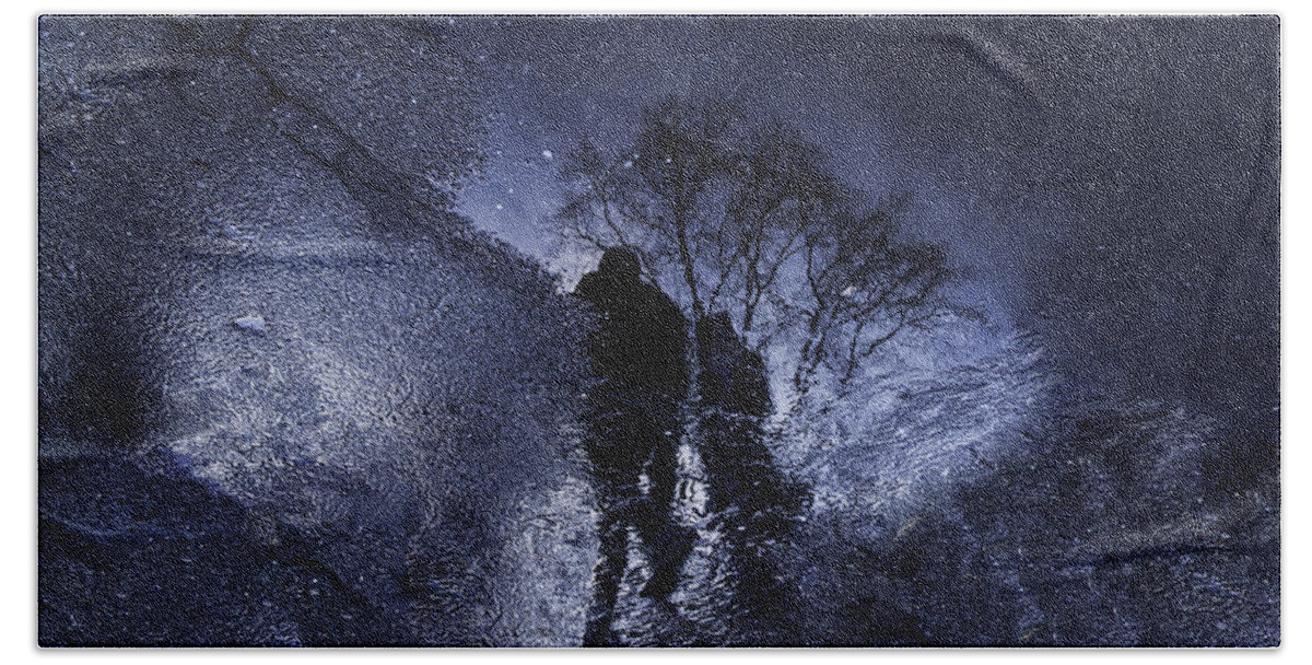 Silhouette Hand Towel featuring the photograph Stars Walking by Mache Del Campo