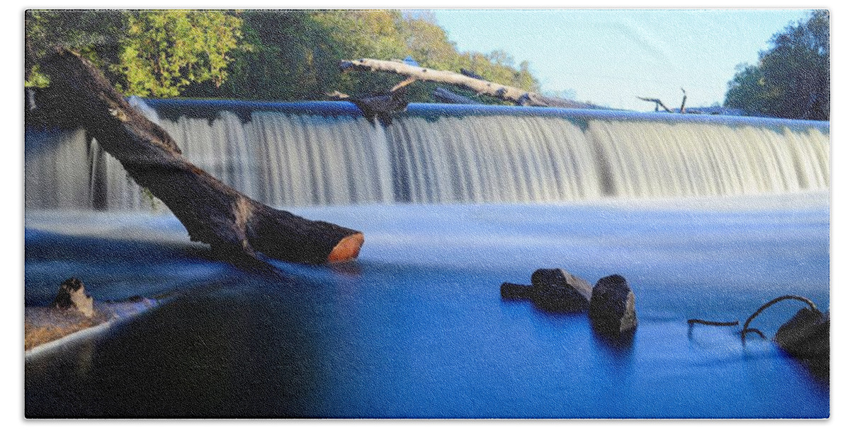 Dam Bath Towel featuring the photograph Steamboat Rock Panorama 2 by Bonfire Photography
