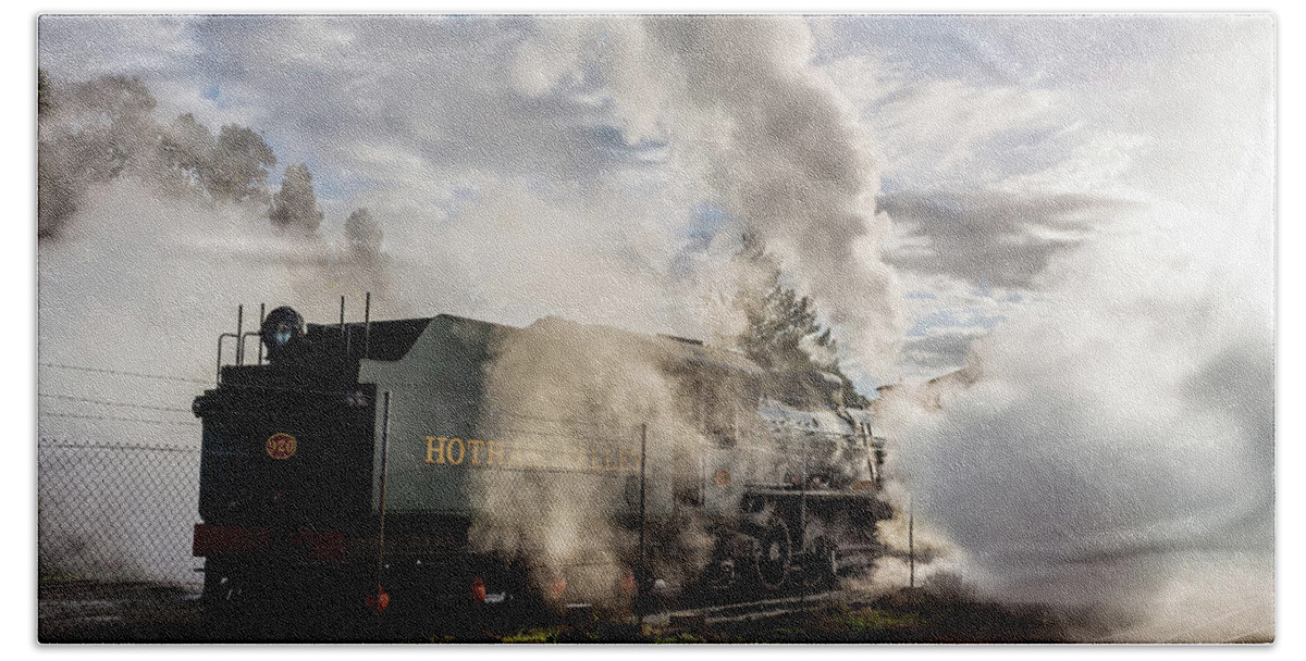 Steam Bath Towel featuring the photograph Steaming by Robert Caddy