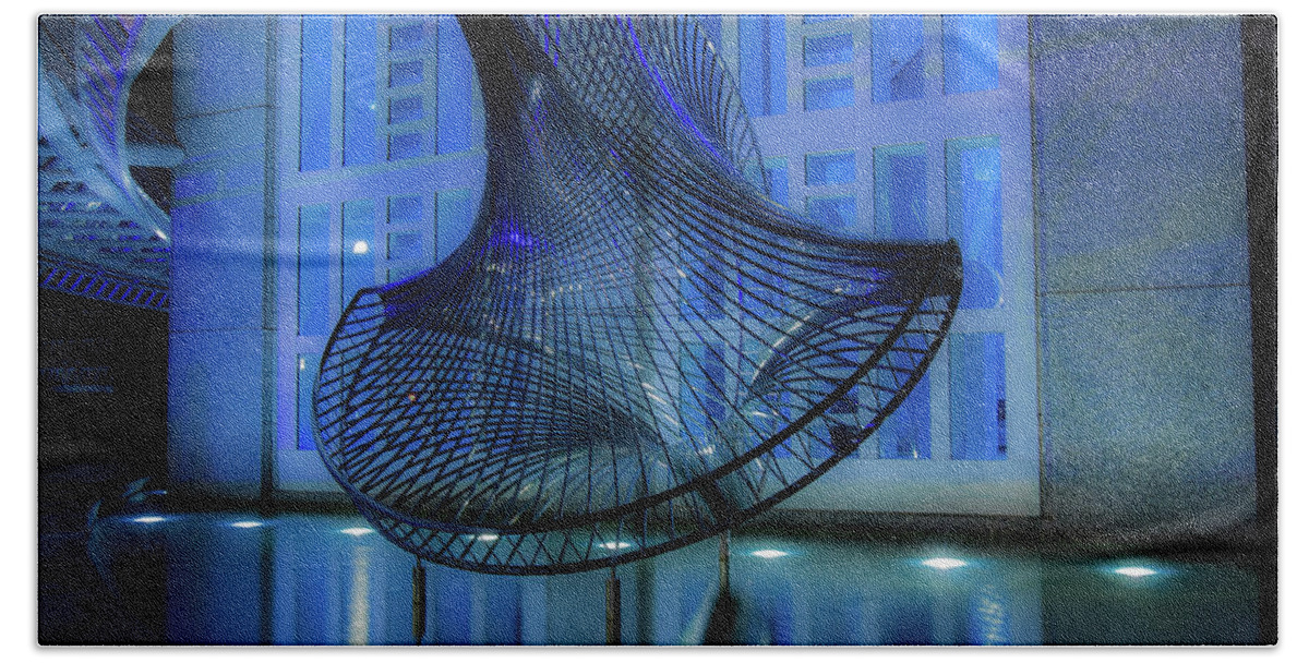 Atlanta Bath Towel featuring the photograph Steel Jellyfish by Kenny Thomas