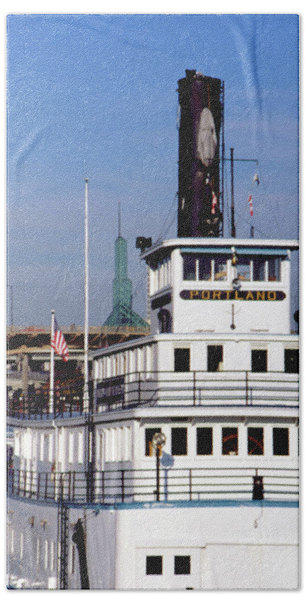 Maritime Museum Hand Towel featuring the photograph Sternwheeler, Portland OR by Frank DiMarco