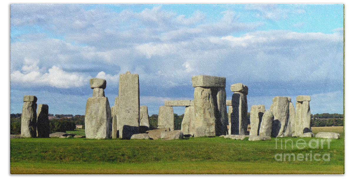 Photograph Hand Towel featuring the photograph Stonehenge 6 by Francesca Mackenney