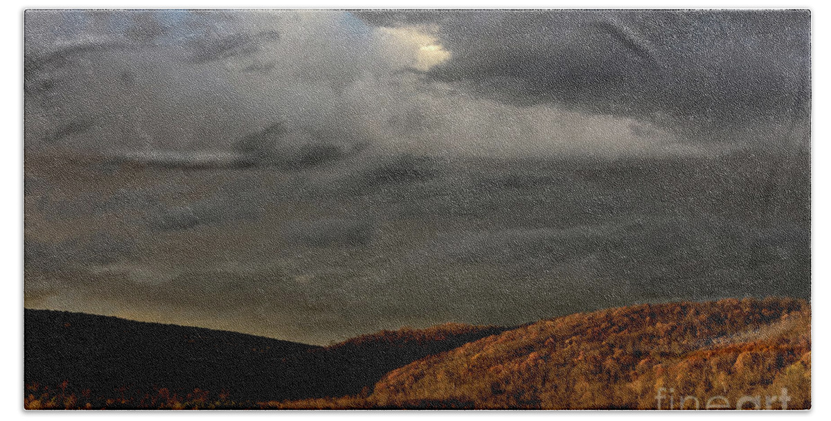  Hand Towel featuring the photograph Storm Over the Piedmont by Kathy Russell