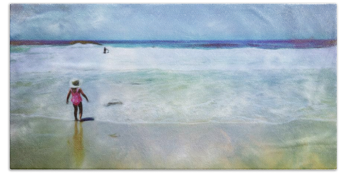 Beach Bath Towel featuring the digital art Strands Beach by Steven Gordon
