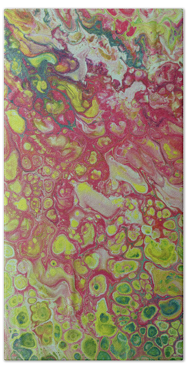 Fluid Bath Towel featuring the painting Strawberry Lemonade by Jennifer Walsh