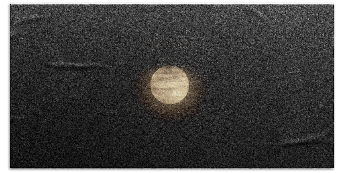 Sky Hand Towel featuring the photograph Strawberry Moon by Kathleen McGinley