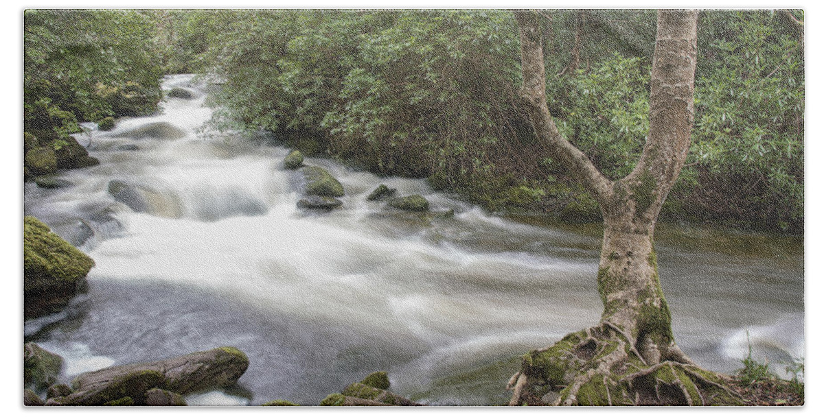 Original Bath Towel featuring the photograph Stream below Torc Waterfall Killarney National Park by WAZgriffin Digital