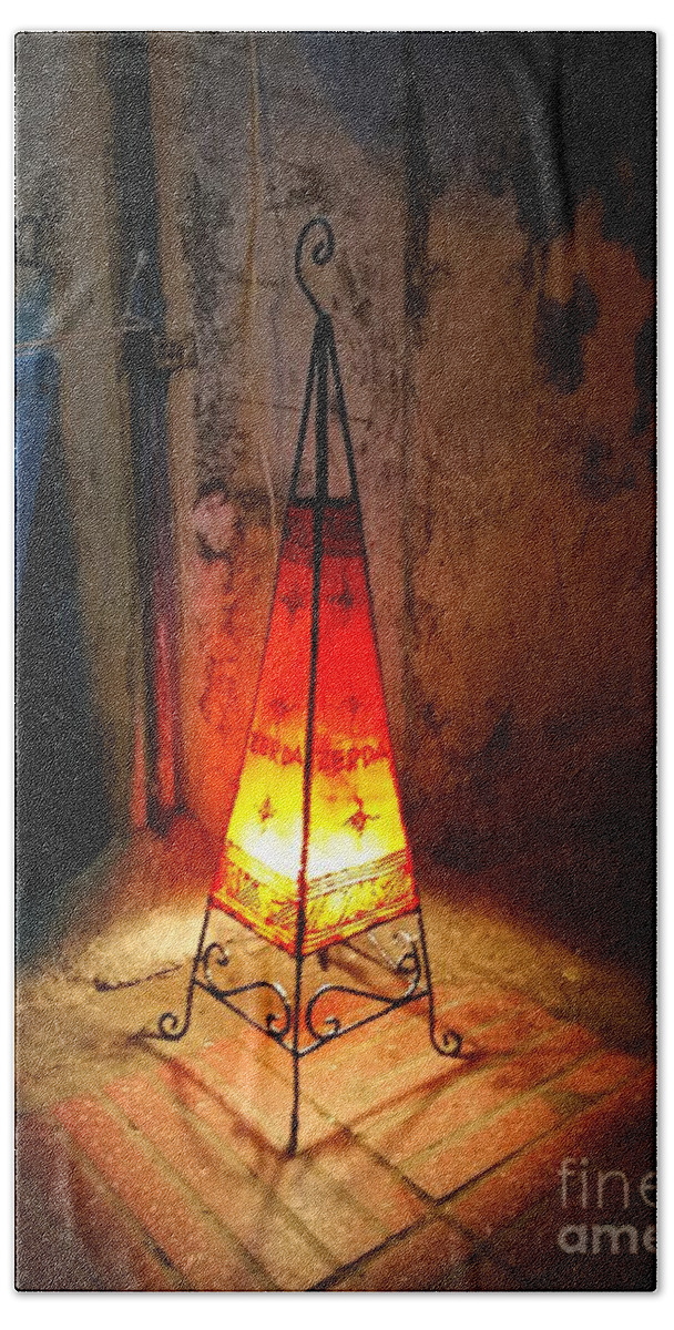 Lantern Hand Towel featuring the photograph Street lantern by Jarek Filipowicz