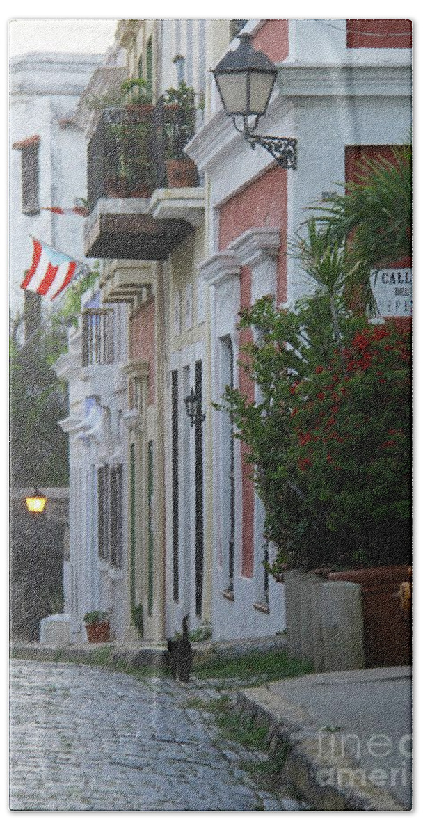 Old San Juan Hand Towel featuring the photograph Streets of Old San Juan by Suzanne Oesterling