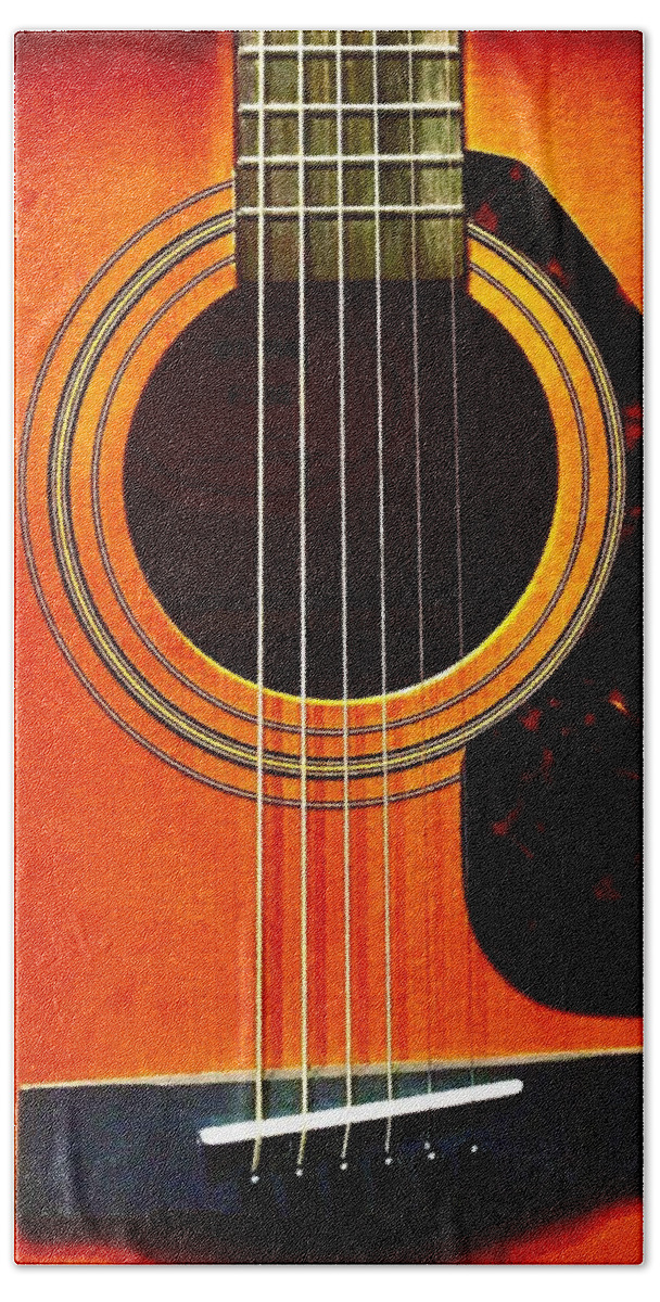 Music Hand Towel featuring the photograph Strings by Joseph Caban